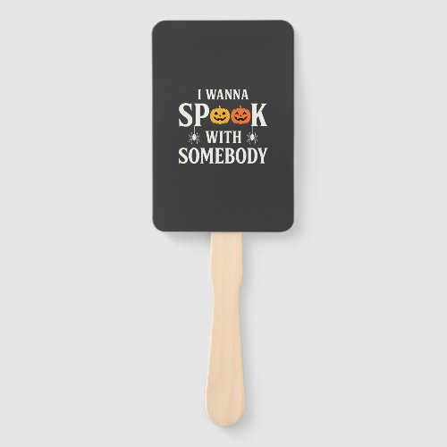 Halloween Spook Somebody Pumpkin Spider SVG Hand Fan
