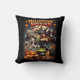 Halloween Spooks Throw Pillow