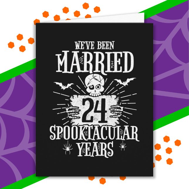 Halloween Spooktacular 24th Wedding Anniversary Card (Creator Uploaded)