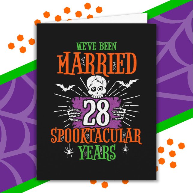 Halloween Spooktacular 28th Wedding Anniversary Card (Creator Uploaded)