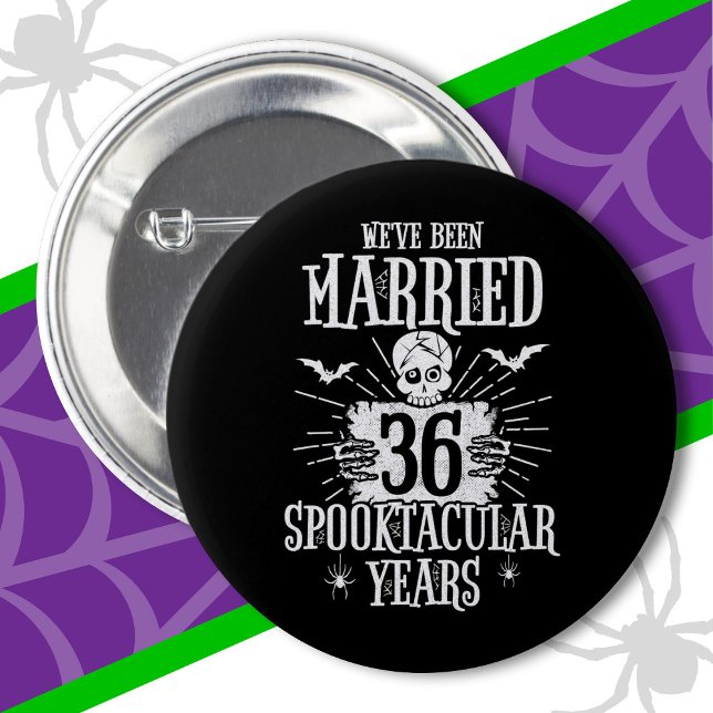 Halloween Spooktacular 36th Wedding Anniversary Button (Creator Uploaded)