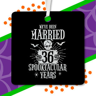 Halloween Spooktacular 36th Wedding Anniversary Metal Ornament