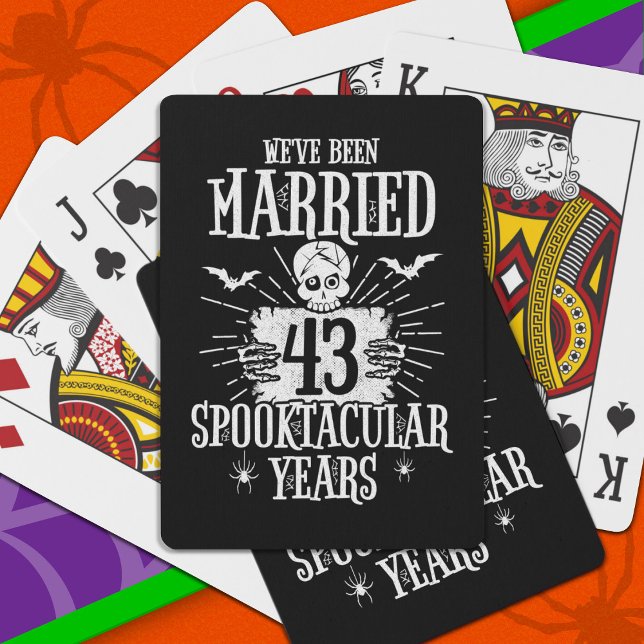 Halloween Spooktacular 43rd Wedding Anniversary Poker Cards (Creator Uploaded)