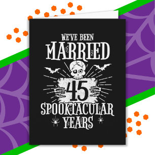 Halloween Spooktacular 45th Wedding Anniversary Card