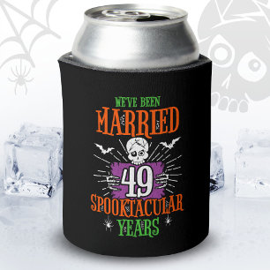 Halloween Spooktacular 49th Wedding Anniversary Can Cooler