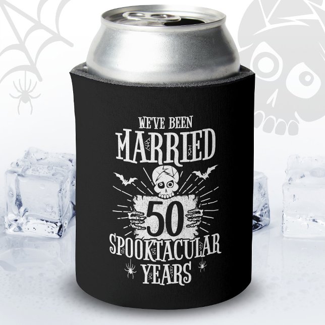 Halloween Spooktacular 50th Wedding Anniversary Can Cooler (Creator Uploaded)