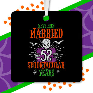 Halloween Spooktacular 52nd Wedding Anniversary Metal Ornament