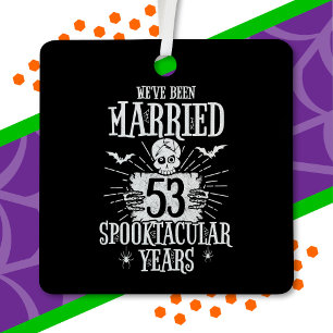 Halloween Spooktacular 53rd Wedding Anniversary Metal Ornament