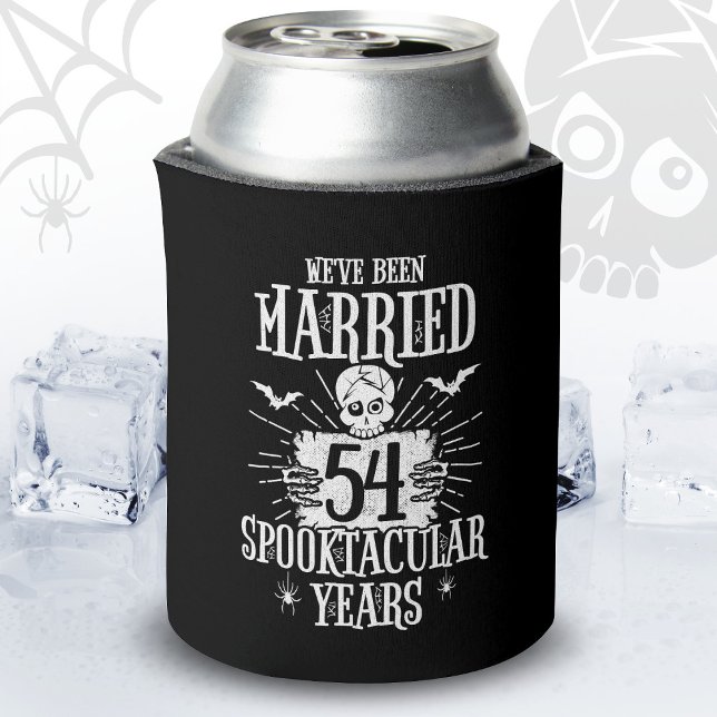 Halloween Spooktacular 54th Wedding Anniversary Can Cooler (Creator Uploaded)