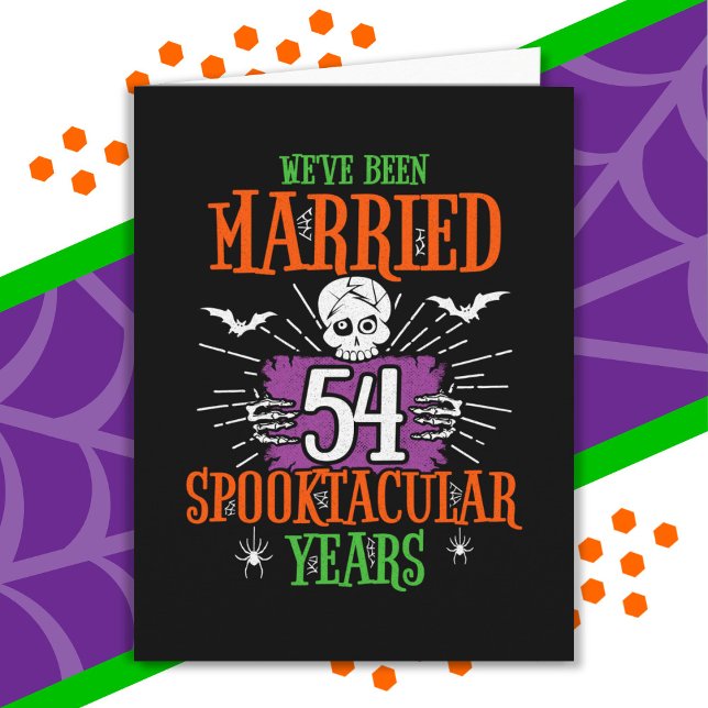 Halloween Spooktacular 54th Wedding Anniversary Card (Creator Uploaded)