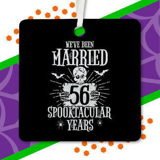 Halloween Spooktacular 56th Wedding Anniversary Metal Ornament