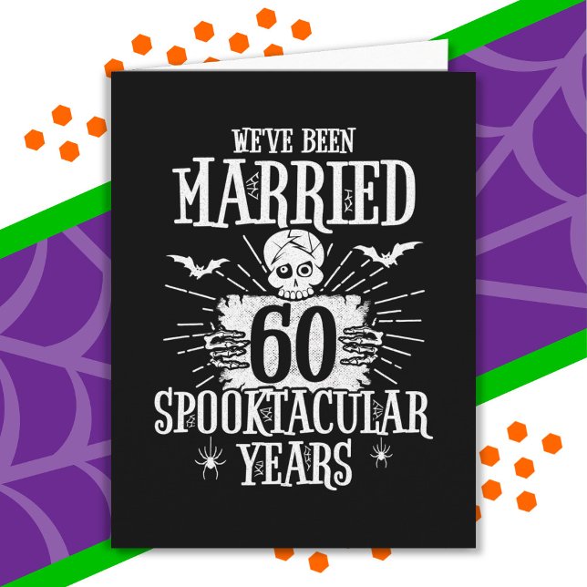 Halloween Spooktacular 60th Wedding Anniversary Card (Creator Uploaded)