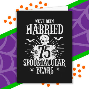Halloween Spooktacular 75th Wedding Anniversary Card