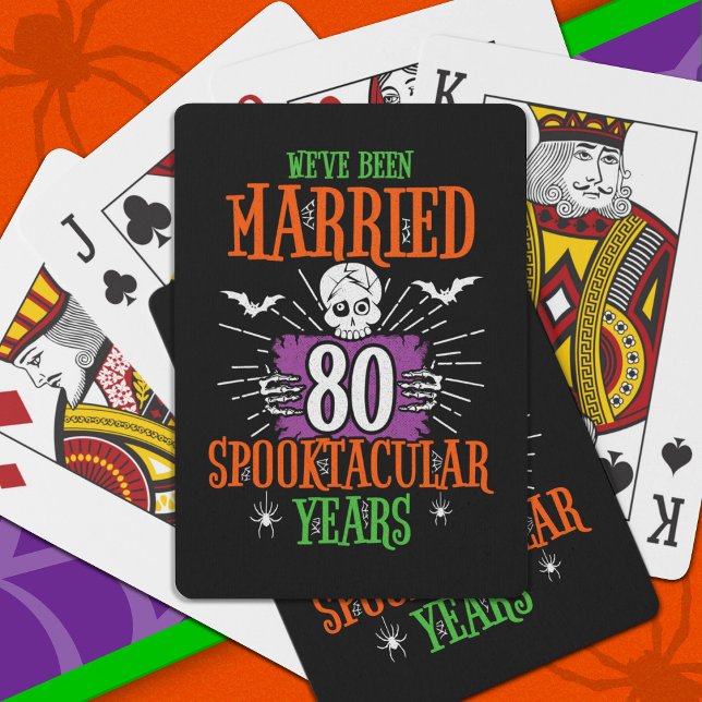 Halloween Spooktacular 80th Wedding Anniversary Poker Cards (Creator Uploaded)