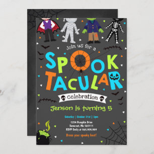 Halloween Spooktacular Birthday Invitation