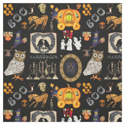 Halloween Spooktacular black fabric