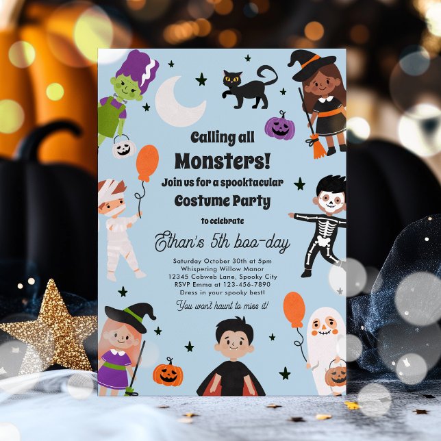 Halloween Spooktacular Costume Birthday Party Invitation (Creator Uploaded)