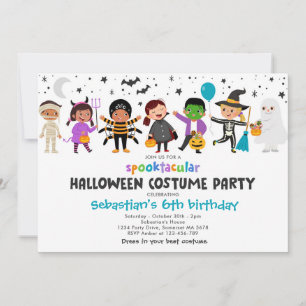 Halloween Spooktacular Costume Birthday Party Invitation