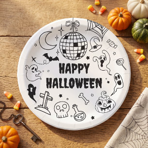 Halloween Spooktacular Costume Kids Birthday Party Paper Plates