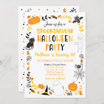 Halloween Spooktacular Ghost Pumpkin Birthday Invitation