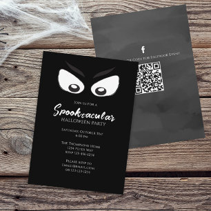 Halloween Spooktacular Ghost QR Code Social Media Invitation