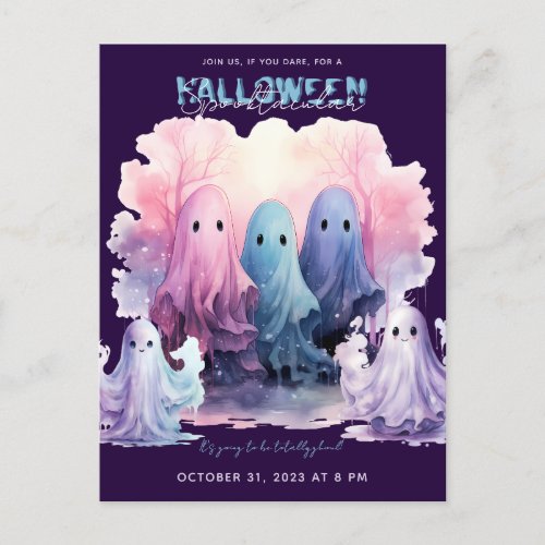 Halloween Spooktacular Ghouls Party  Holiday Postcard