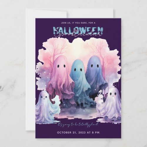 Halloween Spooktacular Ghouls Party  Invitation