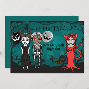 Halloween Spooktacular Girls And Ghouls Night Out Invitation