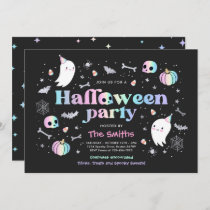 Halloween Spooktacular Party Cute Pastel Ghost Invitation