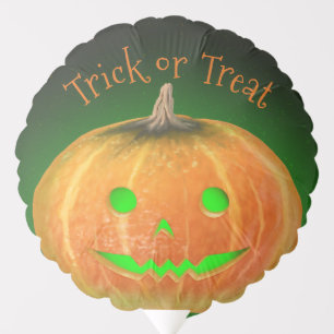 Halloween Spooktacular Pumpkin Smile Green Light Balloon