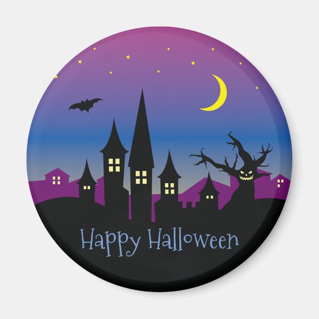 Halloween Spooktacular Scary Creepy Haunted House Magnet (Front)