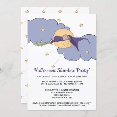 Halloween Spooktacular Slumber Party Invitation