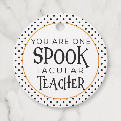 Halloween Spooktacular Teacher Ghost Pumpkin Treat Favor Tags