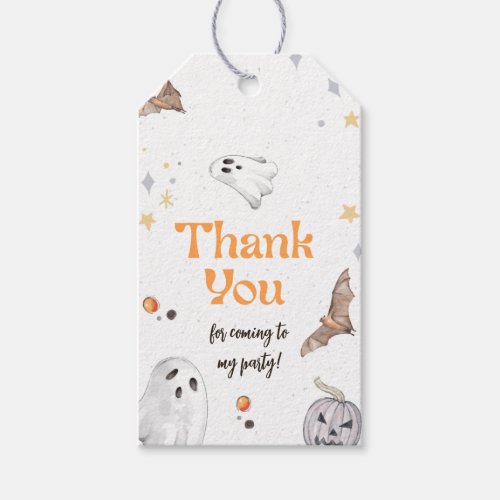 Halloween Spooky Bat Ghost Birthday Thank You Gift Tags