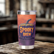 Halloween Spooky Brew Orange and Purple