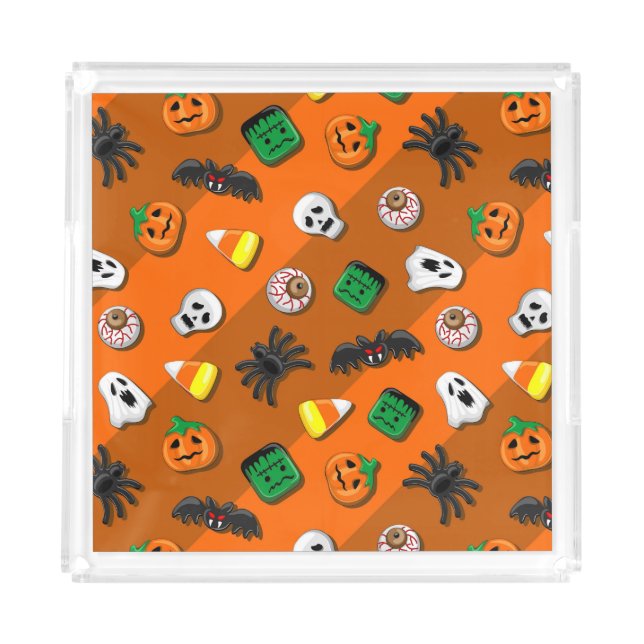 Halloween Spooky Candies Party      Acrylic Tray (Front)
