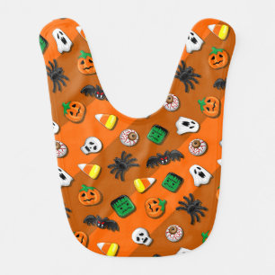 Halloween Spooky Candies Party Baby Bib