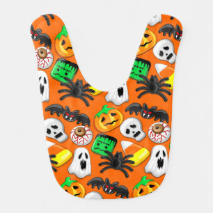 Halloween Spooky Candies Party Baby Bib