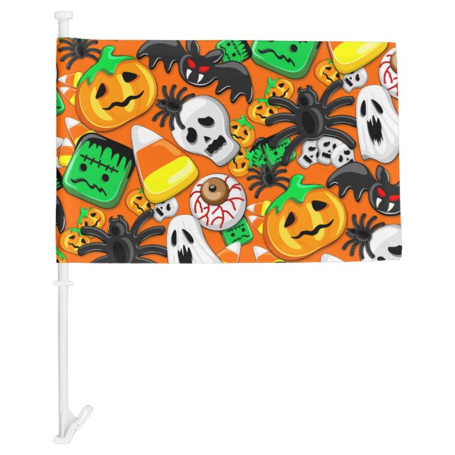 Halloween Spooky Candies Party    Car Flag (Front)