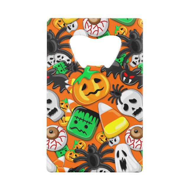 Halloween Spooky Candies Party    Credit Card Bottle Opener (Front)