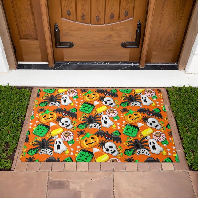 Halloween Spooky Candies Party     Doormat (Outdoor)