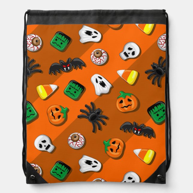 Halloween Spooky Candies Party     Drawstring Bag (Front)