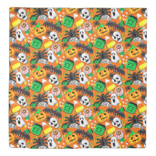 Halloween Spooky Candies Party Duvet Cover