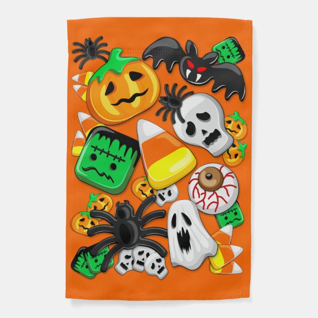 Halloween Spooky Candies Party     Garden Flag (Front)