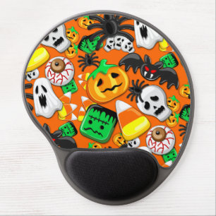Halloween Spooky Candies Party Gel Mouse Pad