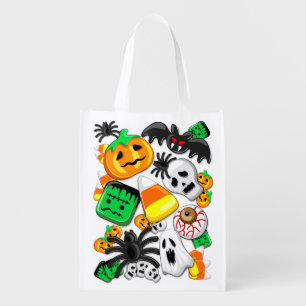 Halloween Spooky Candies Party    Grocery Bag