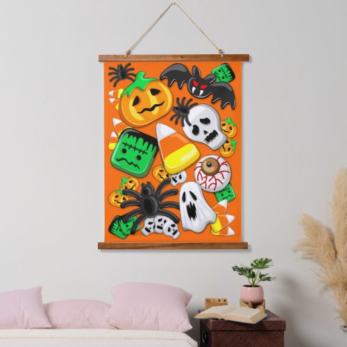 Halloween Spooky Candies Party    Hanging Tapestry