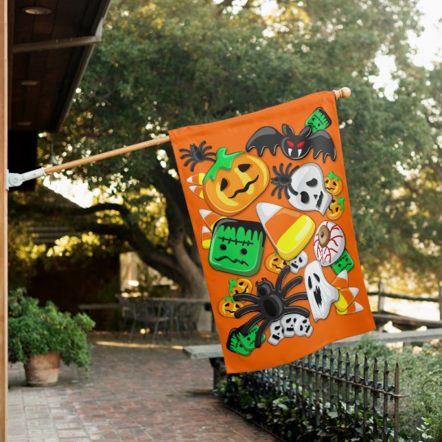 Halloween Spooky Candies Party     House Flag (In SItu)