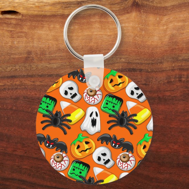 Halloween Spooky Candies Party     Keychain (Front)