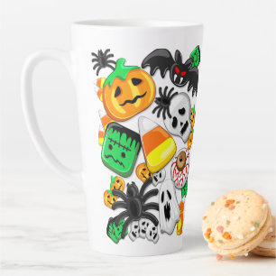 Halloween Spooky Candies Party Latte Mug